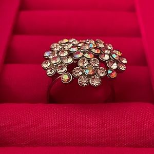 Cluster diamond cocktail ring